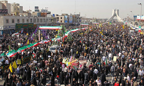 masiva participación del pueblo iraní